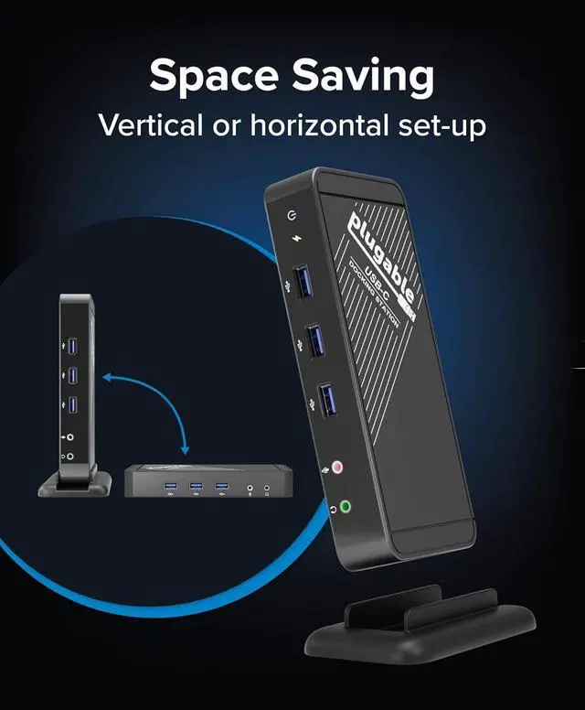 Alt view image 5 of 7 - Plugable USB-C Dock with 4K HDMI and 60W Charging, Compatible with MacBook Neo, Thunderbolt 3/4, USB4, and USB-C macOS, Windows, and Chromebook, 1Gbps Ethernet, 3X USB 3.0, 2X USB 2.0, Driverless