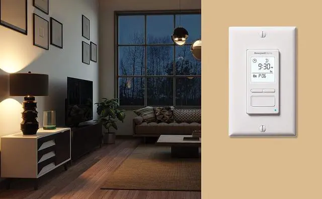 Alt view image 2 of 5 - Honeywell Home RPLS740B ECONOswitch 7-Day Solar Programmable Switch, Lights and Motors, Indoor and Outdoor, Energy Saving White