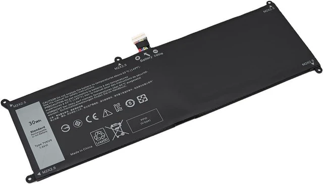 Alt view image 2 of 5 - 7.6V 30Wh 7VKV9 9TV5X 09TV5X V55D0 0V55D0 Replacement Laptop Battery for DELL Latitude XPS 12 7000 7275 9250 Tablet D1308TB D1508TB D1608TB D2308TB D2508TB