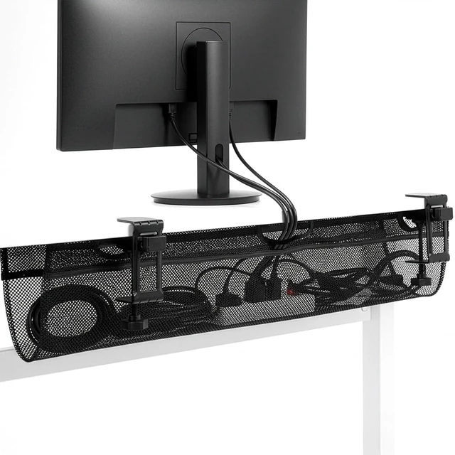 Main image of VIVO Mesh 91 cm Clamp-on Under Desk Cable Net, Workstation Wire Organizer, Cable Management for Home and Office, Black, DESK-AC36MH