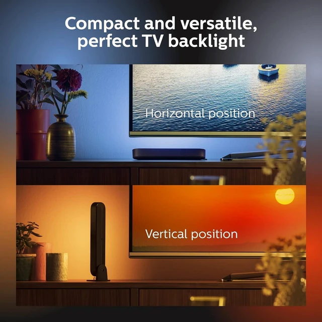 Alt view image 4 of 7 - Philips Hue Smart Play Light Bar Base Kit, Black - White & Color Ambiance LED Color-Changing Light - 1 Pack - Requires Bridge - Control with App - Works with Alexa, Google Assistant and Apple HomeKit