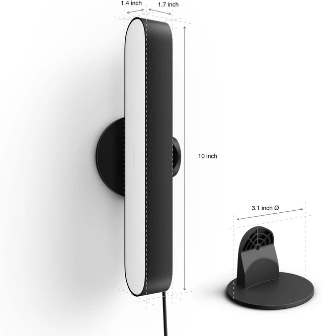 Alt view image 7 of 7 - Philips Hue Smart Play Light Bar Base Kit, Black - White & Color Ambiance LED Color-Changing Light - 1 Pack - Requires Bridge - Control with App - Works with Alexa, Google Assistant and Apple HomeKit