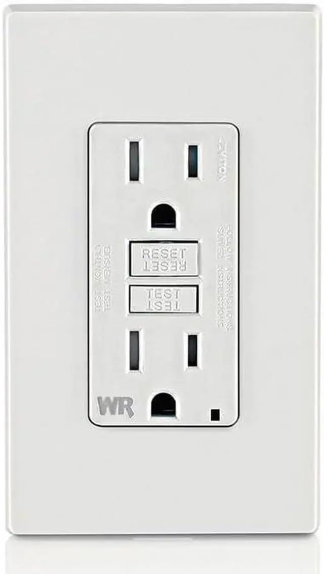 Alt view image 2 of 6 - Leviton GFCI Weather-Resistant Receptacle, 15 Amp Tamper-Resistant, GFWT1-W, White