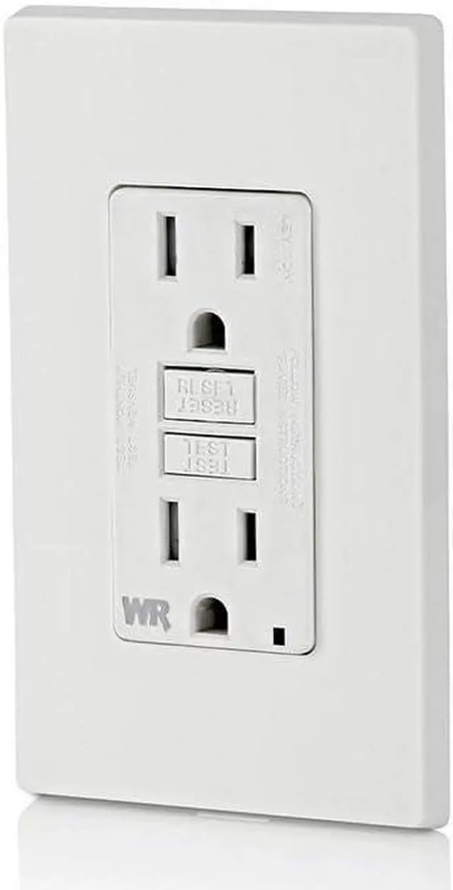 Alt view image 3 of 6 - Leviton GFCI Weather-Resistant Receptacle, 15 Amp Tamper-Resistant, GFWT1-W, White