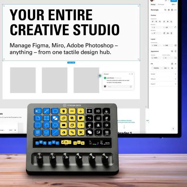 Alt view image 6 of 7 - Elgato Stream Deck + XL Customizable Control Platform with Macro Keys, Multifunction Dials, Touch Strip for Professional Systems & Production USB-C for PC and Mac