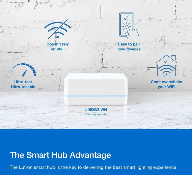 Alt view image 6 of 7 - Lutron Diva Smart Dimmer Switch ELV+ for Caseta Smart Lighting (Lutron Smart Hub Required), 250-Watt LED, Neutral Required, DVRF-5NE-WH, White