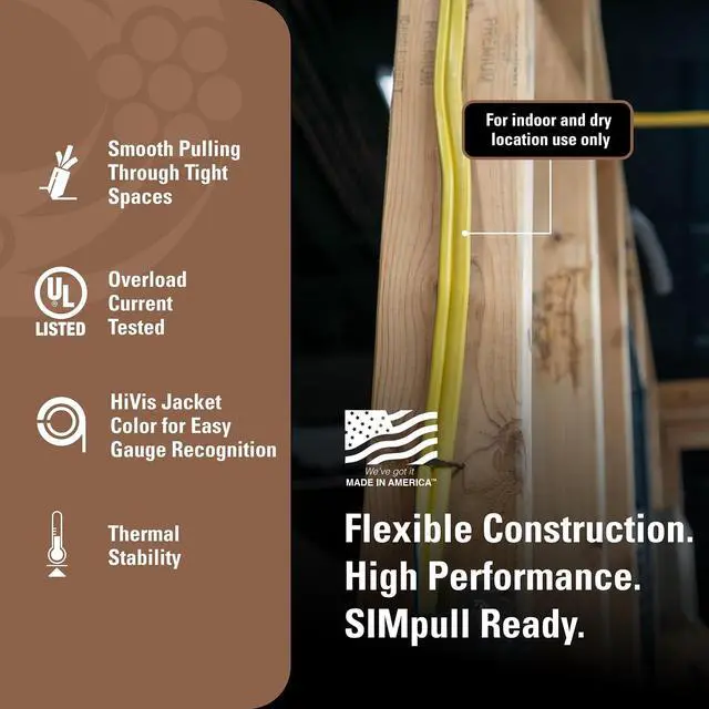 Alt view image 3 of 7 - Southwire Romex Brand Simpull Solid Indoor 12/2 W/G NMB Cable 15ft Coil - SW# 28828226