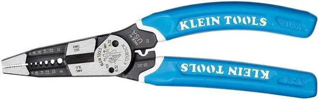 Alt view image 3 of 7 - Klein Tools K12065CR Wire Stripper/Cutter/Crimper Tool, for Cutting, Stripping, Crimping, Twisting (8-18 AWG Solid, 10-20 AWG Stranded)