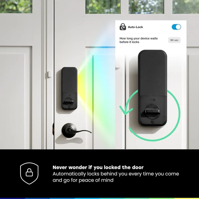 Alt view image 7 of 7 - myQ Secure View 3-in-1 Smart Lock with 2K HDR Video Doorbell Camera, Face Access, Fingerprint Access, PIN & App Control Intelligent Entry with Built-in Camera, Color Night Vision & Two-Way Audio