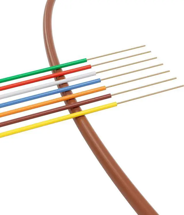 Alt view image 2 of 7 - Thermostat Wire 18/7 - Brown - Solid Copper 18 Gauge, 7 Conductor - CL2 (UL Listed) CMR Riser Rated (CL3) - Residential, Commercial and Industrial Rated - 18-7, 25 Feet