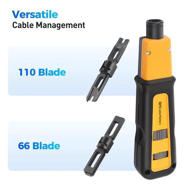 Alt view image 2 of 7 - Cable Matters Punch Down Tool with 110 & 66 Blade, RJ45 Ethernet Punch Tool, Keystone Punchdown Tool for Cat 8, Cat 7, Cat 6A, Cat 6, Cat 5e, Cat 5 Network