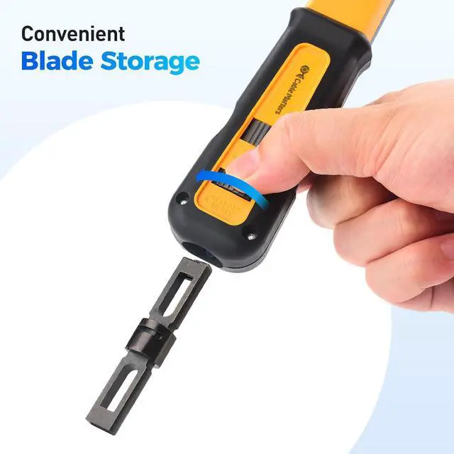 Alt view image 3 of 7 - Cable Matters Punch Down Tool with 110 & 66 Blade, RJ45 Ethernet Punch Tool, Keystone Punchdown Tool for Cat 8, Cat 7, Cat 6A, Cat 6, Cat 5e, Cat 5 Network