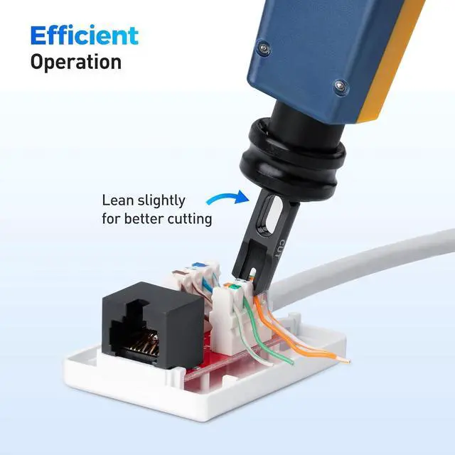 Alt view image 4 of 7 - Cable Matters Punch Down Tool with 110 & 66 Blade, RJ45 Ethernet Punch Tool, Keystone Punchdown Tool for Cat 8, Cat 7, Cat 6A, Cat 6, Cat 5e, Cat 5 Network