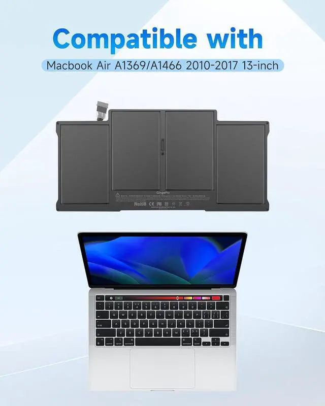 Alt view image 2 of 5 - Replacement Battery for MacBook Air A1466, 13-Inch, 2012-2017