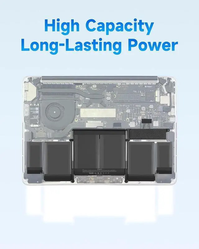 Alt view image 3 of 6 - Replacement Battery for MacBook Pro A1502, 13-Inch, 2013-2015