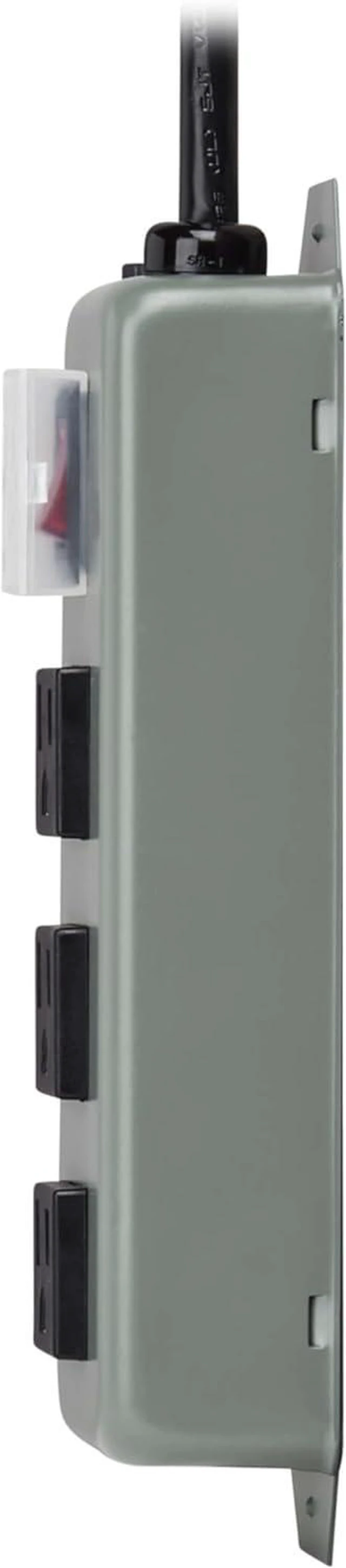 Alt view image 7 of 7 - Tripp Lite 3SP Waber Power Strip Metal 5-15R 3 Outlet 5-15P 6-Feet Cord