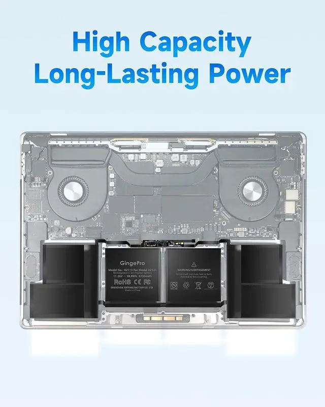 Alt view image 3 of 6 - Replacement Battery for MacBook Pro A2141, 16-Inch, 2019
