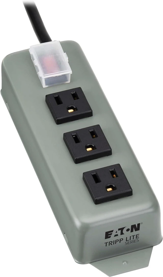 Main image of Tripp Lite 3SP Waber Power Strip Metal 5-15R 3 Outlet 5-15P 6-Feet Cord