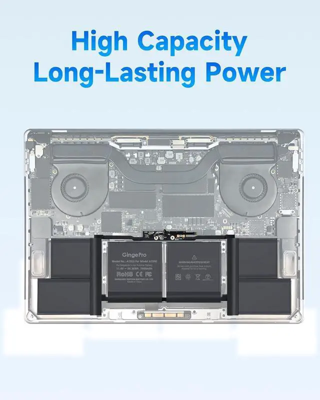 Alt view image 3 of 6 - Replacement Battery for MacBook Pro A1990, 15-Inch, 2018-2019
