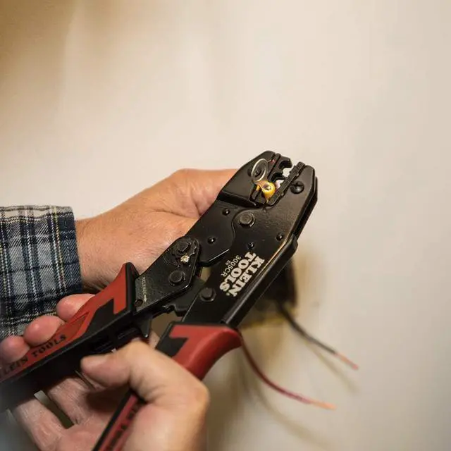 Alt view image 7 of 7 - Klein Tools 11063 8-22 AWG Katapult Wire Stripper and Klein Tools 3005CR Wire Crimper Tool