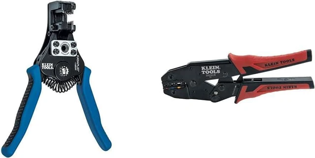 Main image of Klein Tools 11063 8-22 AWG Katapult Wire Stripper and Klein Tools 3005CR Wire Crimper Tool