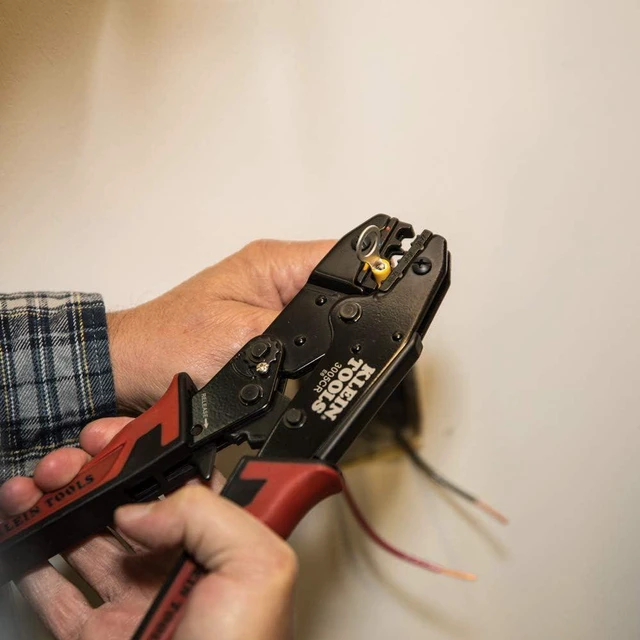 Alt view image 7 of 7 - Klein Tools 11063 8-22 AWG Katapult Wire Stripper and Klein Tools 3005CR Wire Crimper Tool