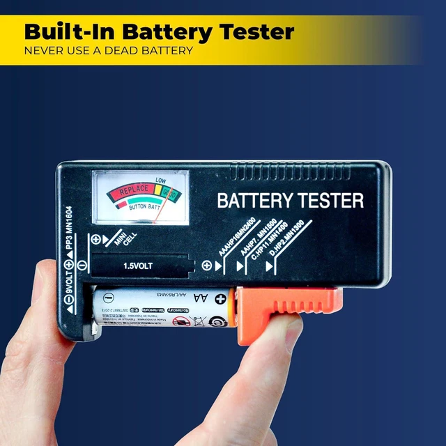 Alt view image 6 of 7 - Ontel Battery Daddy - Battery Organizer Storage Case with Tester, Stores & Protects Up To 180 Batteries, Clear Locking Lid, As Seen On TV - Warm Grey