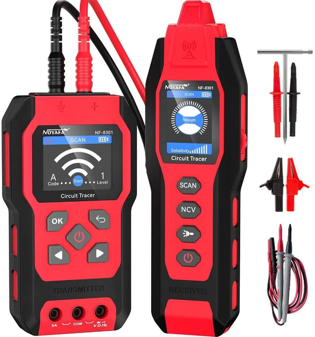 Main image of NOYAFA NF-8301 Circuit Tracer - Underground Circuit Breaker Finder & Digital Multimeter, 8 Level Sensitivity Adjustment, Rechargeable Wire Tracer for Fuses, Irrigation, Wall Wires