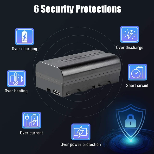 Alt view image 6 of 6 - NP-F550 2200mAh Battery (2 Pack)