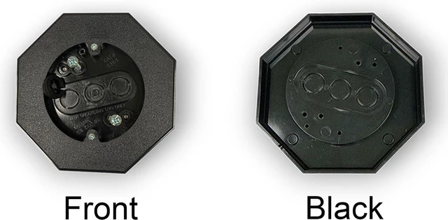 Alt view image 2 of 7 - iMBAPrice IMBA-8161-BK-5 (5-Pack) Vertical Siding Lamp Octagon Mounting Kit with Built-in Box for Outdoor Smooth Flat Surface, Black