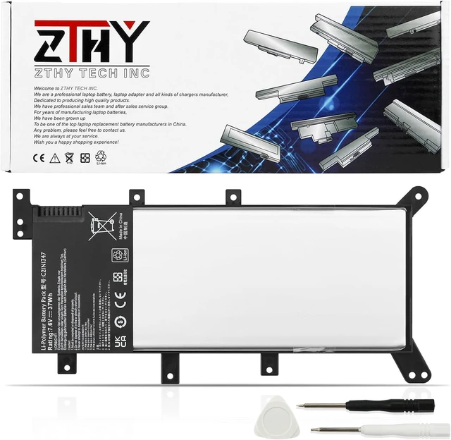 Main image of ZTHY 37Wh C21N1347 X555L Laptop Battery Replacement for X554 X554L F554 F554L X555 X555U X555LN X555LA X555LD X555LP X555LJ X555SJ X555YI X555LD4030 X555LD4210 X555D X555DA-BB12 Series 2ICP4/63/134