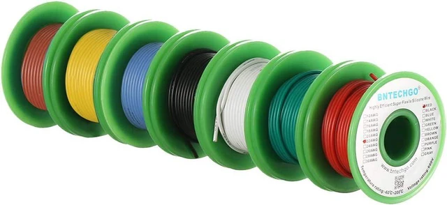 Alt view image 2 of 4 - BNTECHGO 22 Gauge Silicone Wire Kit 7 Color Each 50 ft Flexible 22 AWG Stranded Tinned Copper Wire