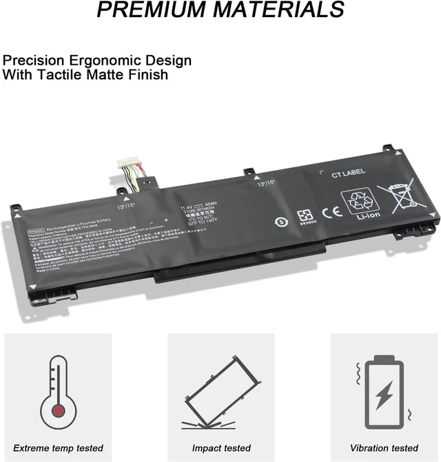 Alt view image 4 of 6 - RH03XL 45Wh Laptop Battery for HP ProBook 430 440 445 450 630 640 650 G8 G9 G10 Series/EliteBook 630 640 645 650 655 830 G9 G10 HSTNN-IB9Q HSTNN-OB1T HSTNN-DB0B HSTNN-UB7X M01524-2B1 M01524-AC1