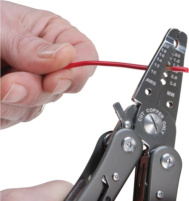 Alt view image 5 of 7 - Performance Tool W86506 13-in-1 Electrician Multi-Tool (Wire Strippers, Long Nose Pilers, Wire Cutters and More) Strip & Cut 10 to 18 AWG Solid Wire