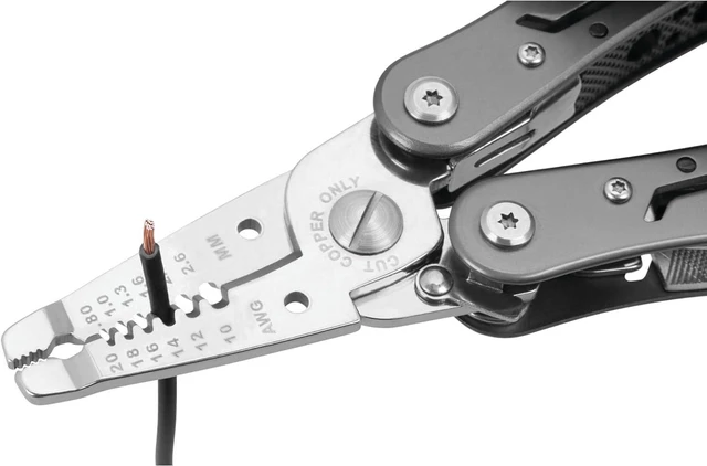 Alt view image 6 of 7 - Performance Tool W86506 13-in-1 Electrician Multi-Tool (Wire Strippers, Long Nose Pilers, Wire Cutters and More) Strip & Cut 10 to 18 AWG Solid Wire