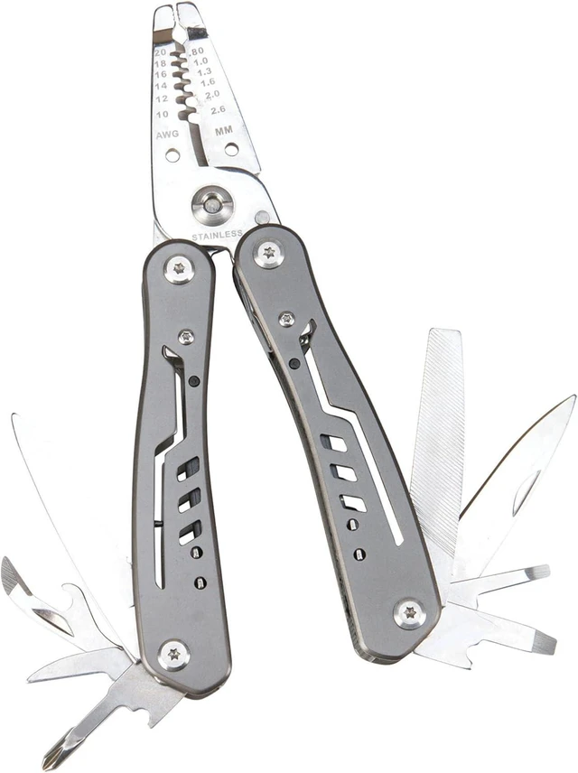 Alt view image 7 of 7 - Performance Tool W86506 13-in-1 Electrician Multi-Tool (Wire Strippers, Long Nose Pilers, Wire Cutters and More) Strip & Cut 10 to 18 AWG Solid Wire