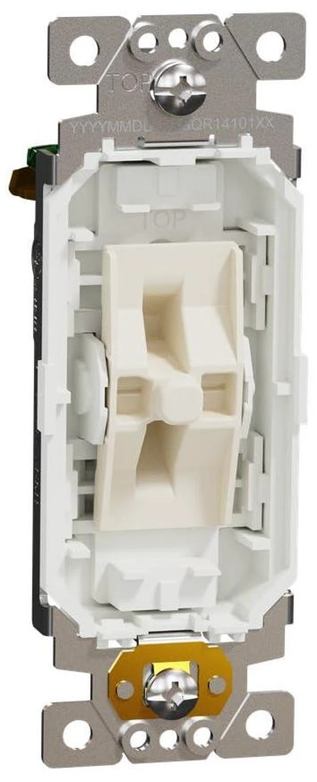 Alt view image 2 of 5 - Schneider Electric - 10 Pack of Square D X 15A Single Pole On/Off Rocker Light Switch with Snap-On Screwless 1 Gang Wall Plate - Matte Black, Back-Wire Clamps, 120-277 V (Pack of 10)