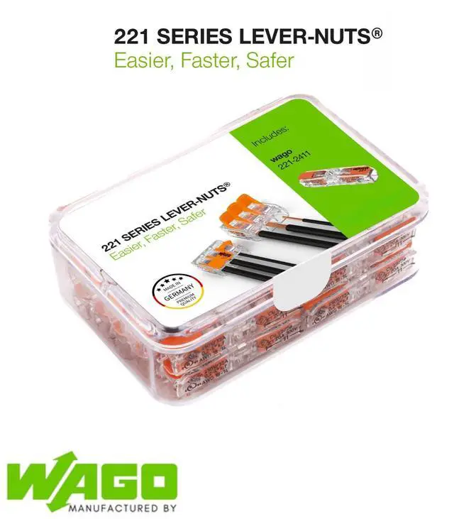 Alt view image 3 of 5 - WAGO 221-2411 Wire Connectors, Lever Nuts Connector, Electrical Wire Conectors Assortment Pack, Inline Splicing Conector with Case (24 PCS)