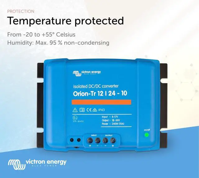 Alt view image 4 of 5 - Victron Energy Orion-Tr IP43 12/24-Volt 10 amp 240-Watt DC-DC Converter, Isolated