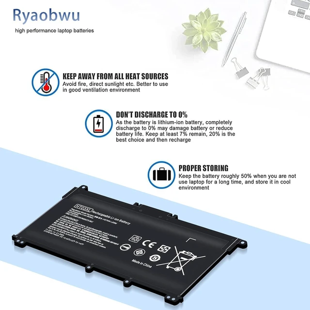 Alt view image 5 of 7 - HT03XL L11119-855 HTO3XL Battery Replacement for HP Pavilion 15-DA 15-DB 15-DW 15-CS 15-DY 17-by 17-CA 14-CE 14-CF 14-DF 14-DQ 14-DK 15z-cw100 15-da0014dx 15-DB0011DX 15-cs0053cl HSTNN-LB8M