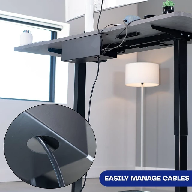 Alt view image 6 of 7 - VIVO Under Desk 17 inch Extra Deep Cable Management Tray, Power Strip Holder, Cord Organizer, Wire Tamer for Office and Home, Black, DESK-AC16-1C