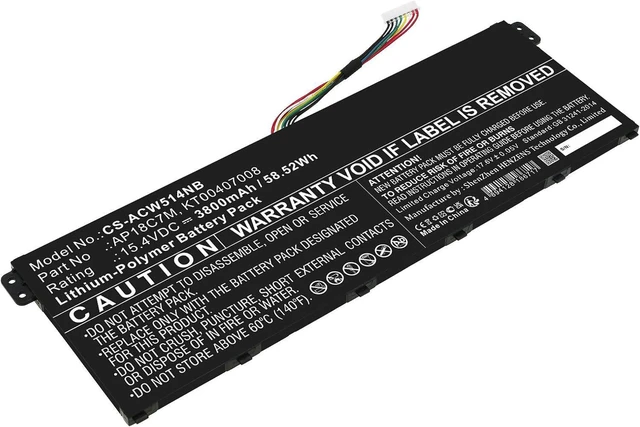Main image of generic replacement battery compatible for Acer AP18C7M, ConceptD 3 CN316-73G-729B, ConceptD 3 CN316-73G-73K5