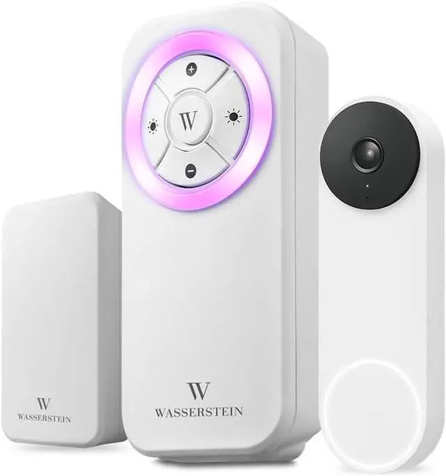 Main image of Wasserstein Doorbell Chime for Google Nest Doorbell (Wired, 2nd Gen) - Nest Doorbell Chime with Wired Transmitter (White) - NOT Compatible with Nest Doorbell (Battery) - Doorbell NOT Included
