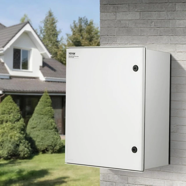 Alt view image 2 of 7 - VEVOR NEMA Enclosure, 20 x 16 x 8 inches, NEMA 4X Fiberglass Steel Electrical Box, IP66 Waterproof & Dustproof Hinged Junction Box for Outdoor Indoor Use, with Mounting Plate