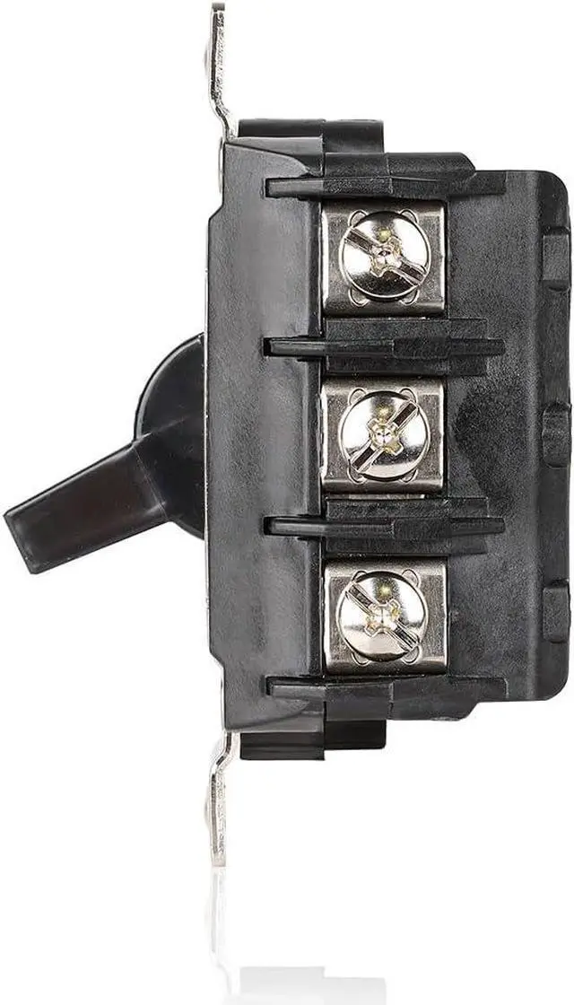 Alt view image 5 of 6 - Leviton Three Phase AC Motor Starter 30 Amp, 600 Volt, Three-Pole, Suitable As Motor Disconnect, Toggle, Industrial Grade, Non-Grounding, MS303-0DS, Black