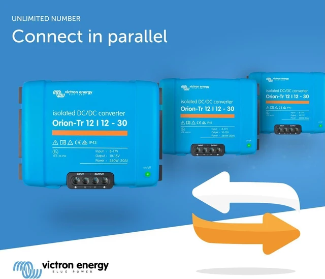 Alt view image 5 of 5 - Victron Energy Orion-Tr IP43 12/12-Volt 30 amp 360-Watt DC-DC Converter, Isolated