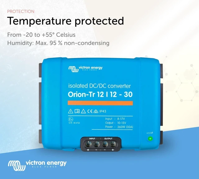 Alt view image 4 of 5 - Victron Energy Orion-Tr IP43 12/12-Volt 30 amp 360-Watt DC-DC Converter, Isolated