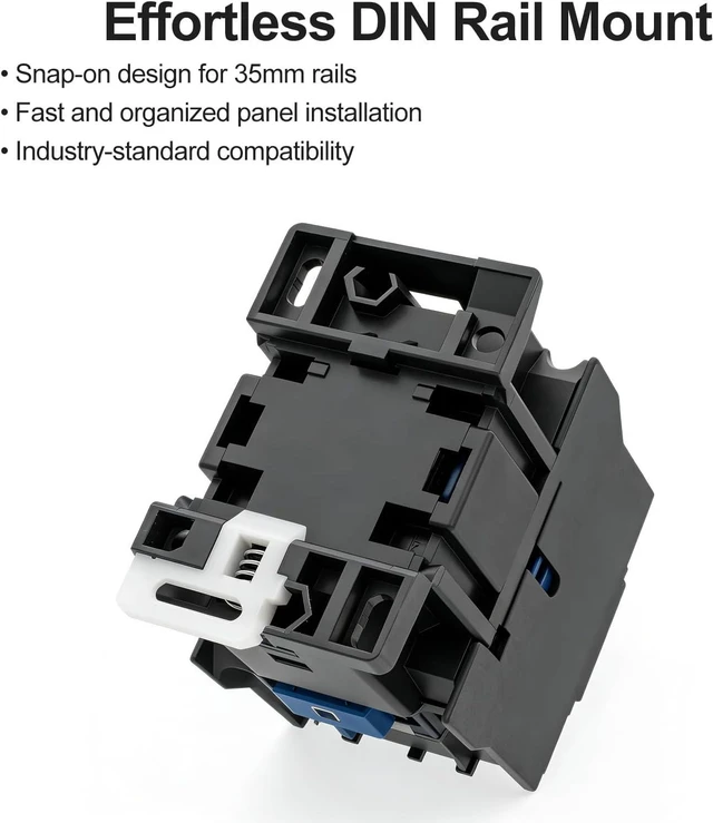 Alt view image 7 of 7 - Baomain 3-Pole AC Contactor CJX2-3210 110VAC Coil, 3NO+1NO Auxiliary, 660V 3-Phase, DIN Rail Mount