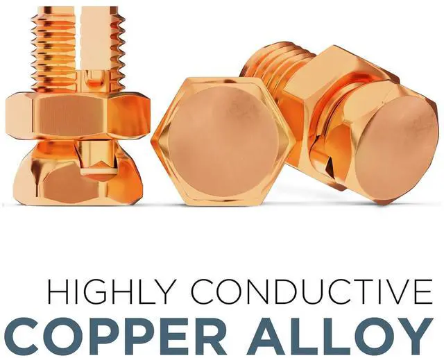 Alt view image 7 of 7 - Size #4 Grounding Split Bolt - Superior Strength Split Bolt Connector Size 4 for Copper Conductors - US Manufactured - UL Listed -for: Antenna, Satellite, DIRECTV, CATV, and More - 10 Pack
