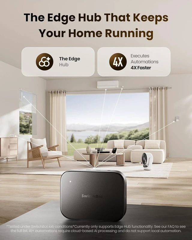 Alt view image 7 of 7 - SwitchBot AI Hub Bundle with PTC Plus 5MP CameraAI Smart Hub with OpenClaw Support for Indoor MonitoringPan Tilt CameraLocal StorageHome Assistant Pre-Installed Matter Bridge